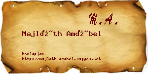 Majláth Amábel névjegykártya